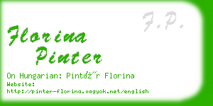 florina pinter business card